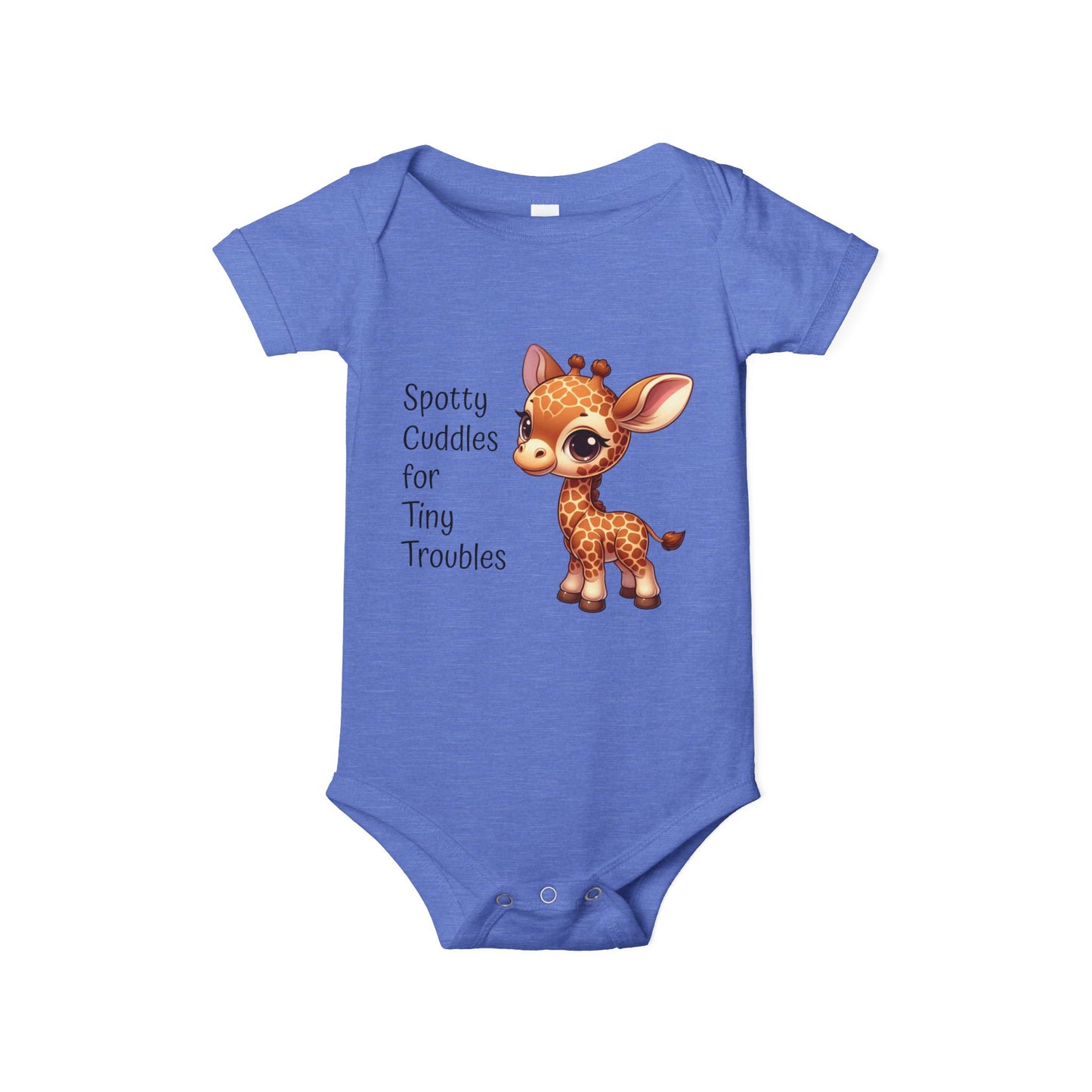 Giraffe Infant Onesie - Cute Giraffe 'Spotty Cuddles for Tiny Troubles' - Adorable Baby Outfit Giraffe Baby Gift Baby Clothing