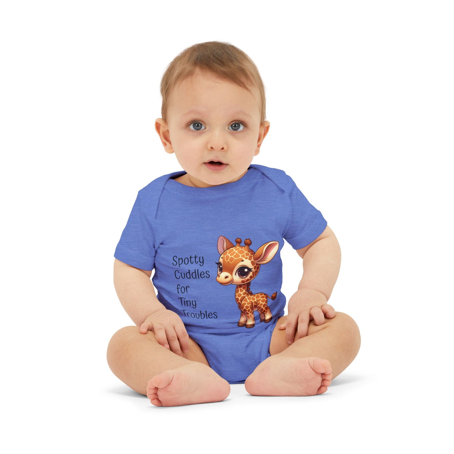 Giraffe Infant Onesie - Cute Giraffe 'Spotty Cuddles for Tiny Troubles' - Adorable Baby Outfit Giraffe Baby Gift Baby Clothing