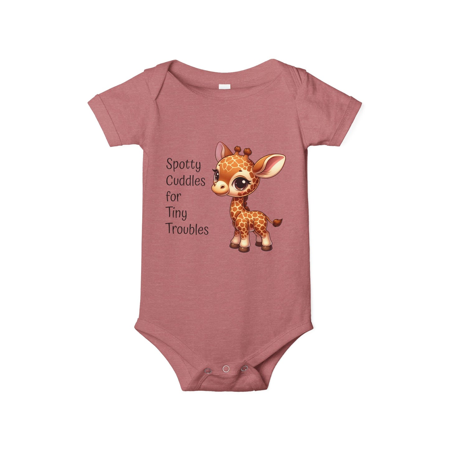 Giraffe Infant Onesie - Cute Giraffe 'Spotty Cuddles for Tiny Troubles' - Adorable Baby Outfit Giraffe Baby Gift Baby Clothing