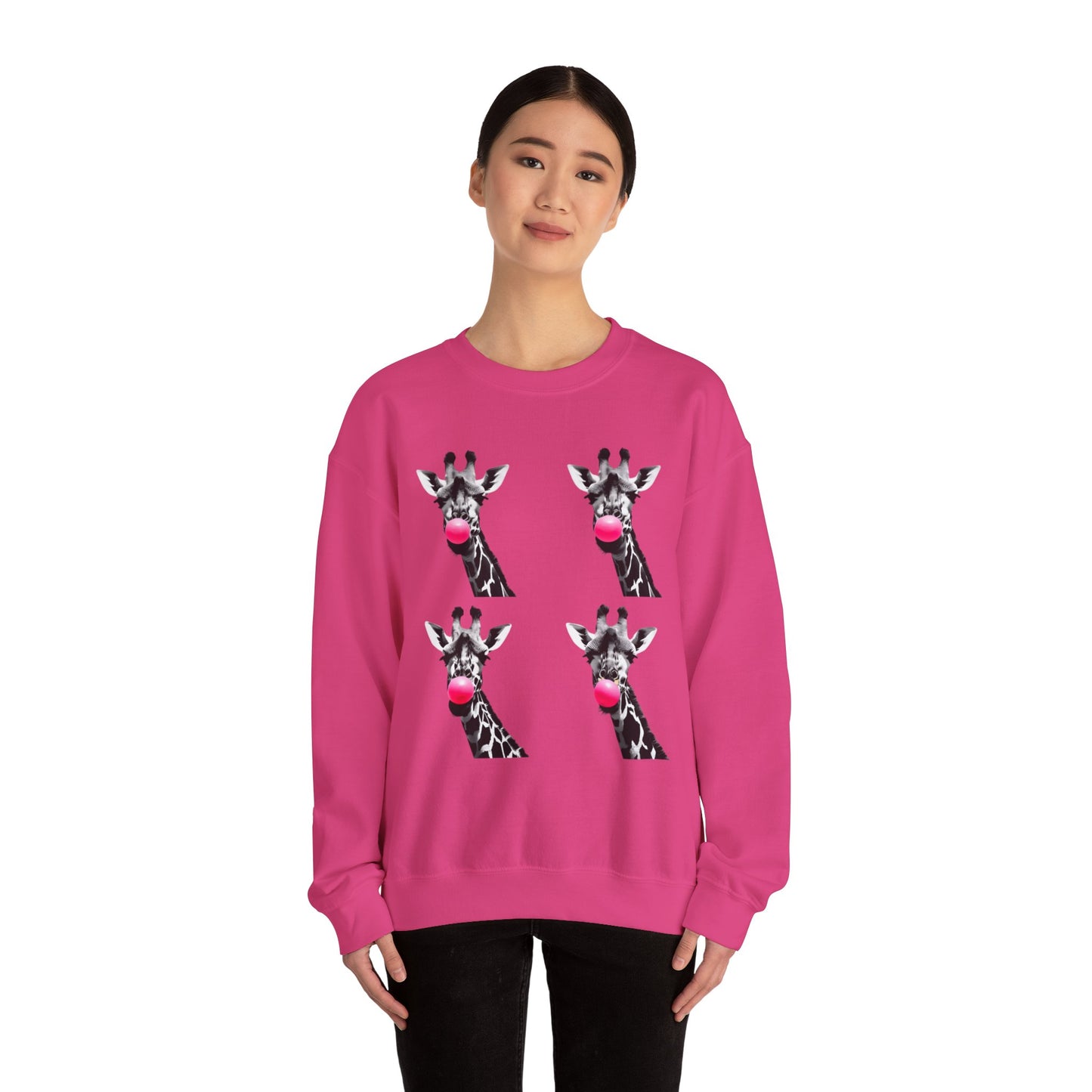 Funny Giraffe Sweatshirt for Animal Lovers, Cute Crewneck, Unisex Gift for Birthdays, Christmas, or Just Because, Casual Comfort Clothing