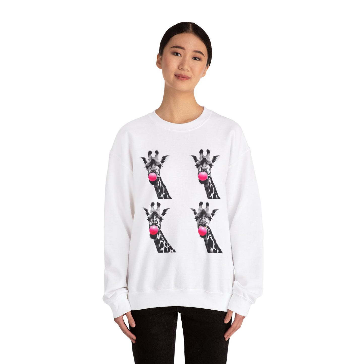 Funny Giraffe Sweatshirt for Animal Lovers, Cute Crewneck, Unisex Gift for Birthdays, Christmas, or Just Because, Casual Comfort Clothing