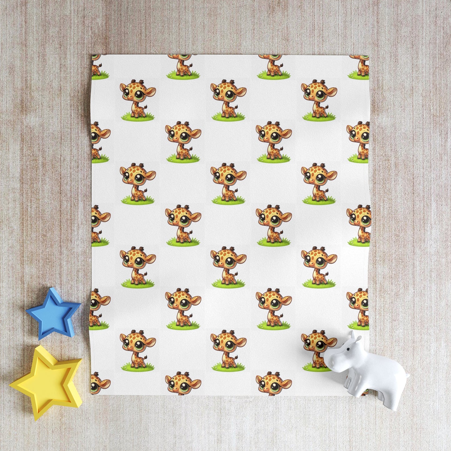 Giraffe Print Throw Blanket, Cozy & Cute Animal Decor, Nursery Gift, Kids Room Decor, Animal Lover Blanket, Home Accent, Gift for Babies.