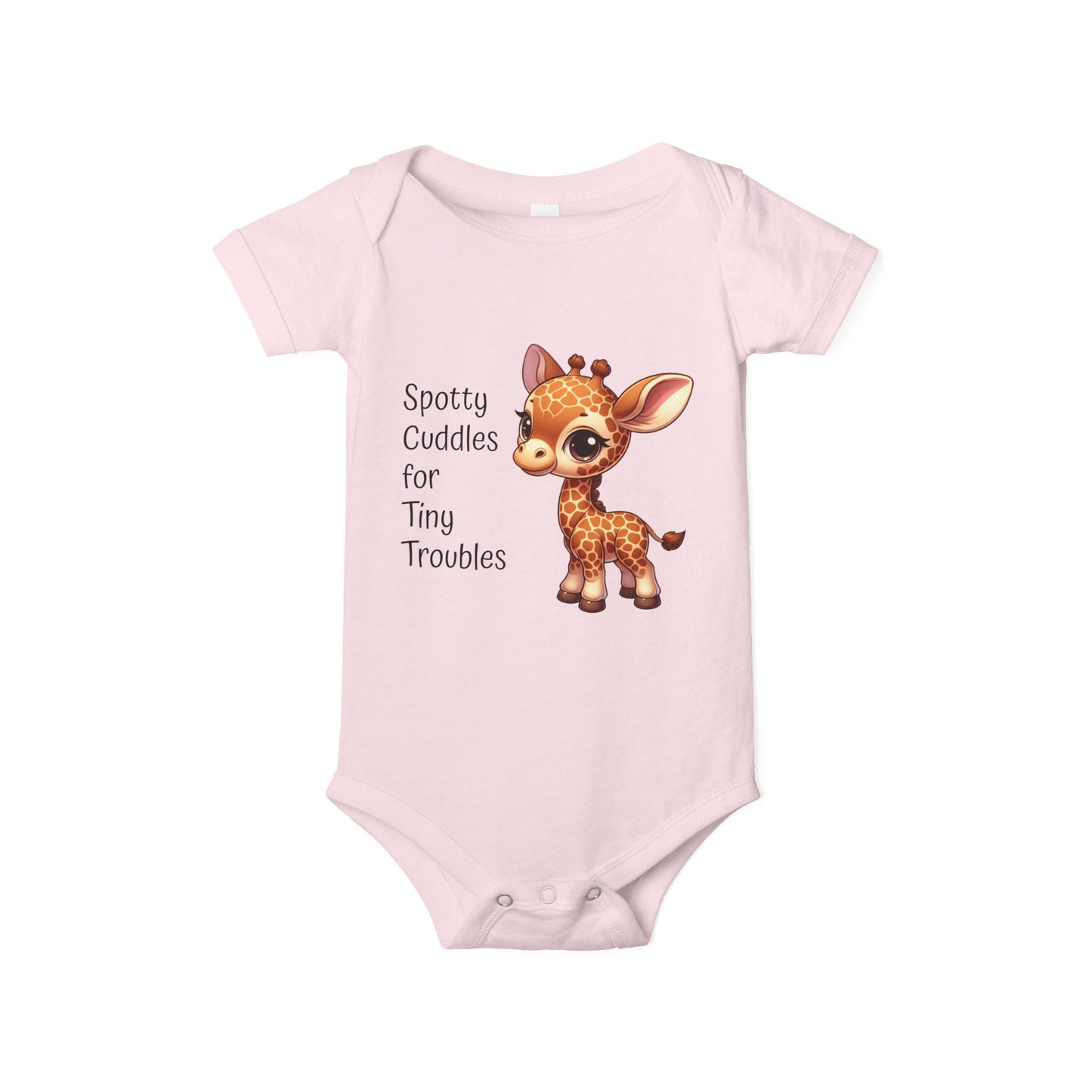 Giraffe Infant Onesie - Cute Giraffe 'Spotty Cuddles for Tiny Troubles' - Adorable Baby Outfit Giraffe Baby Gift Baby Clothing