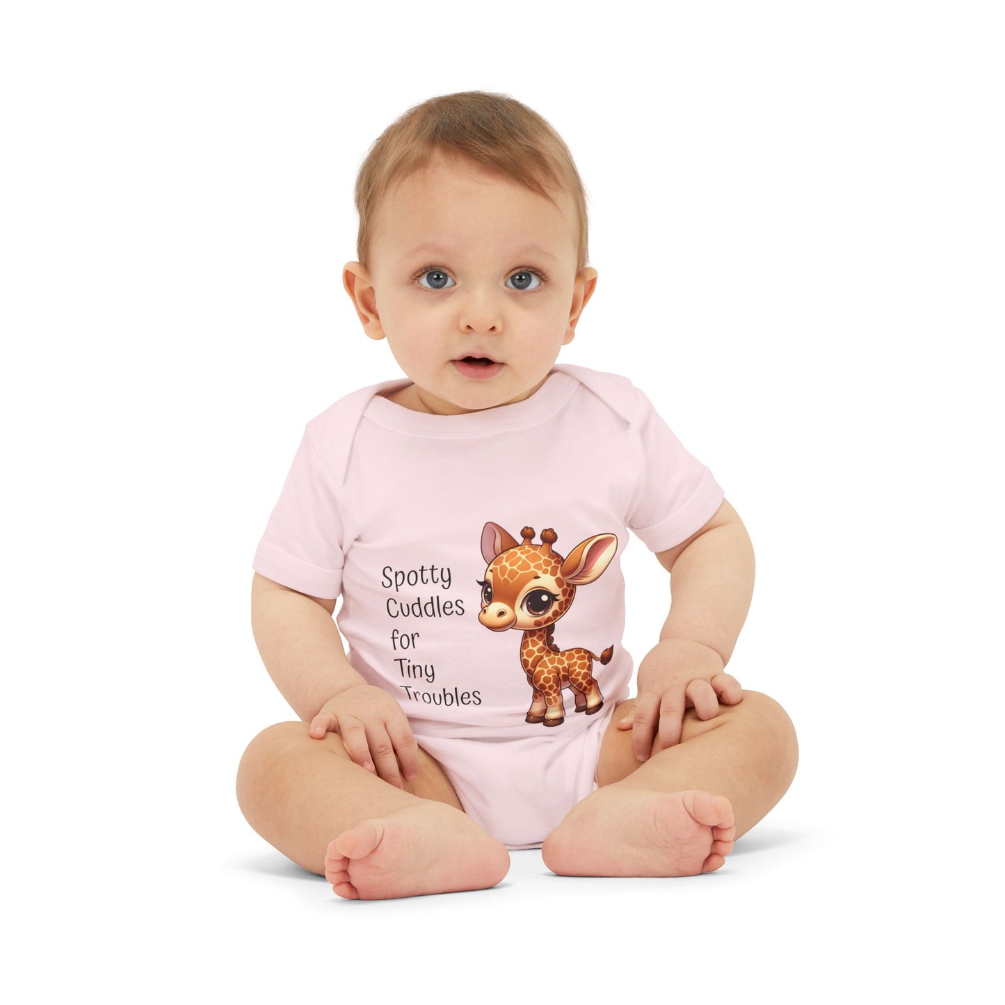 Giraffe Infant Onesie - Cute Giraffe 'Spotty Cuddles for Tiny Troubles' - Adorable Baby Outfit Giraffe Baby Gift Baby Clothing