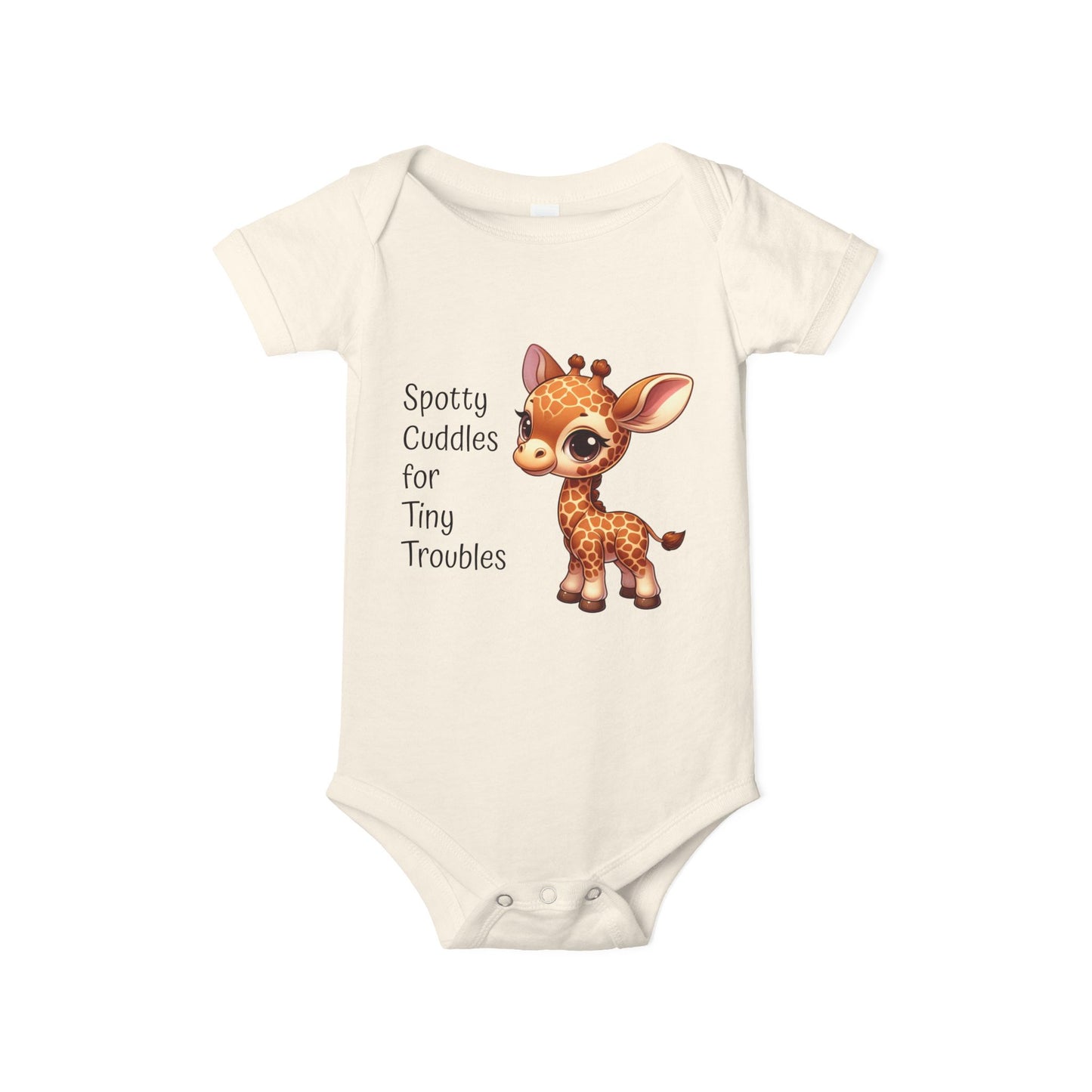 Giraffe Infant Onesie - Cute Giraffe 'Spotty Cuddles for Tiny Troubles' - Adorable Baby Outfit Giraffe Baby Gift Baby Clothing