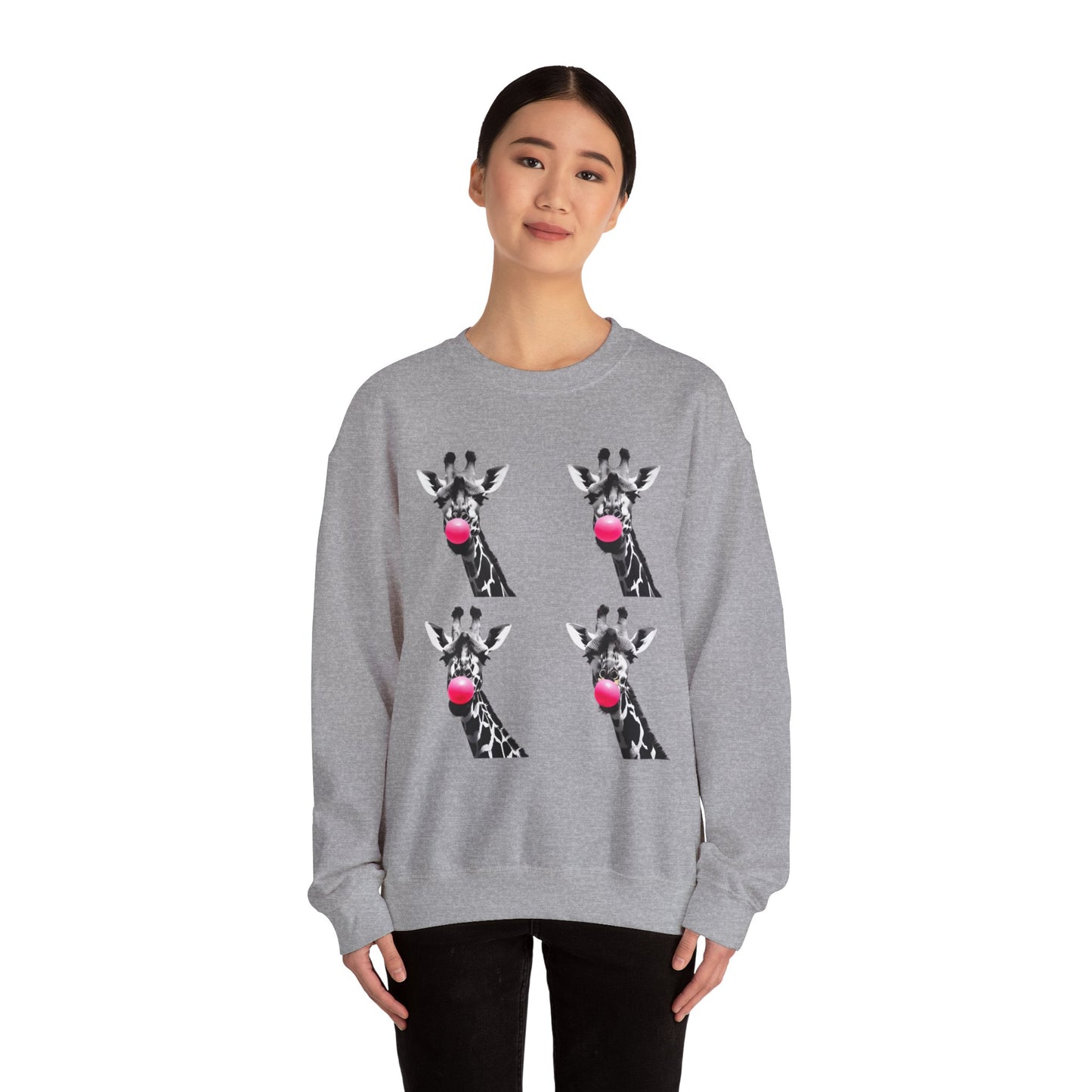 Funny Giraffe Sweatshirt for Animal Lovers, Cute Crewneck, Unisex Gift for Birthdays, Christmas, or Just Because, Casual Comfort Clothing