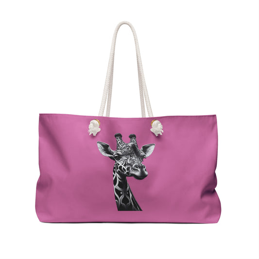 Giraffe Weekender Bag, Travel Duffel for Getaways and Adventures, Large Beach Tote, Chic Overnight Carryall, Gift for Travel Enthusiasts