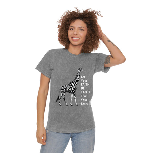 Giraffe T-Shirt, Faith Motivational Tee, Gift Idea, Casual Wear, Confidence Boost