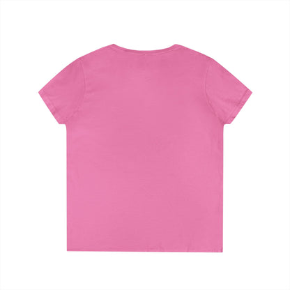 Giraffe Bubble Gum V-Neck T-Shirt | Animal Lover Gift