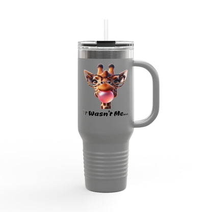 Quirky Giraffe Insulated Travel Mug - Funny 40oz Cup for Road Trips & Office, Gift for Animal Lovers