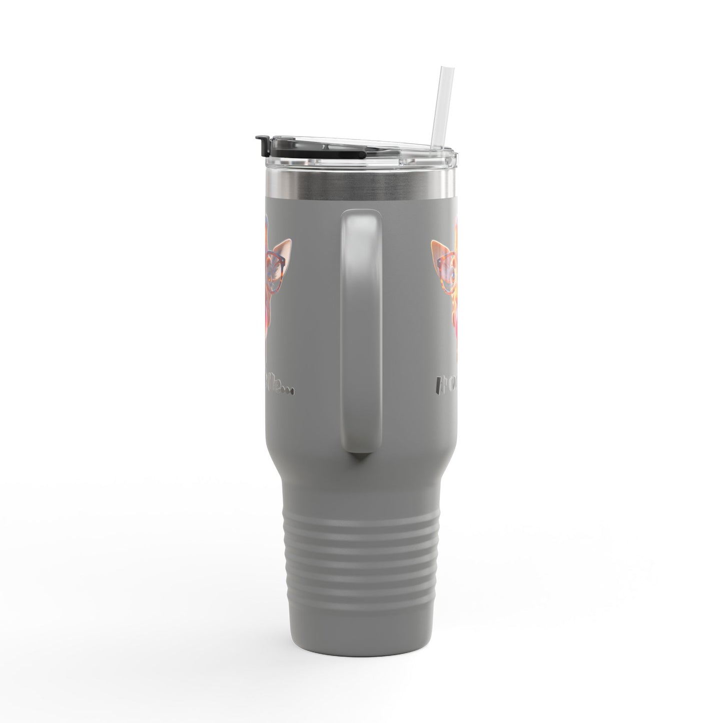 Quirky Giraffe Insulated Travel Mug - Funny 40oz Cup for Road Trips & Office, Gift for Animal Lovers