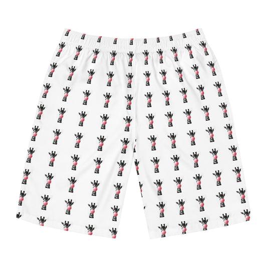 Giraffe Print Board Shorts, Fun Summer Swimwear, Beachwear for Vacations, Unique Gift for Animal Lovers, Perfect for Pool Parties, Comfortable Clothing