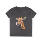 Giraffe Bubble Gum V-Neck T-Shirt | Animal Lover Gift