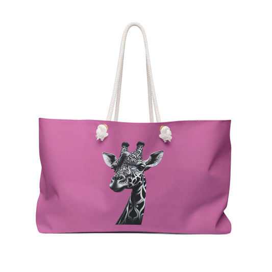 Giraffe Weekender Bag, Travel Duffel for Getaways and Adventures, Large Beach Tote, Chic Overnight Carryall, Gift for Travel Enthusiasts