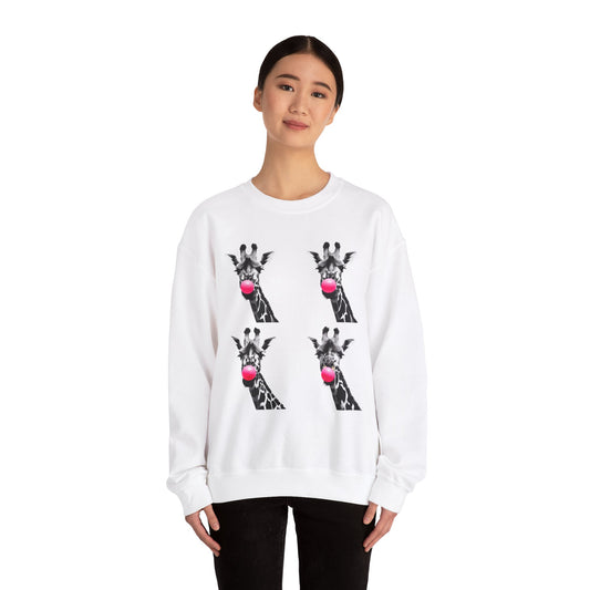 Funny Giraffe Sweatshirt for Animal Lovers, Cute Crewneck, Unisex Gift for Birthdays, Christmas, or Just Because, Casual Comfort Clothing