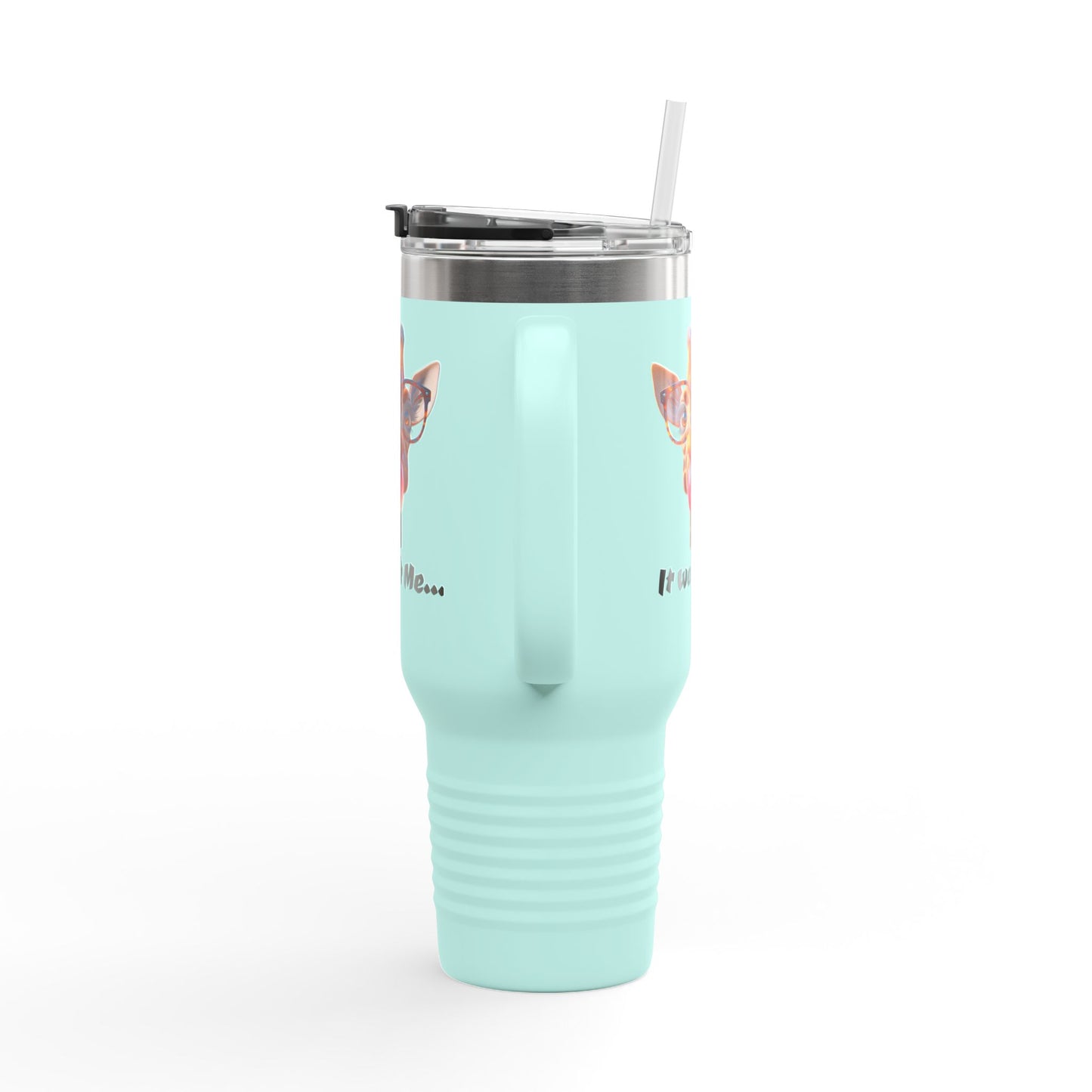 Quirky Giraffe Insulated Travel Mug - Funny 40oz Cup for Road Trips & Office, Gift for Animal Lovers