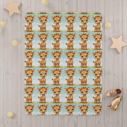 Giraffe Blanket, Soft Baby Blanket for Nursery, Toddler Gift, Animal-Themed Bedding, Baby Bedding, Baby Shower Gift, Gender Neutral Nursery