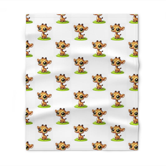 Giraffe Print Throw Blanket, Cozy & Cute Animal Decor, Nursery Gift, Kids Room Decor, Animal Lover Blanket, Home Accent, Gift for Babies.