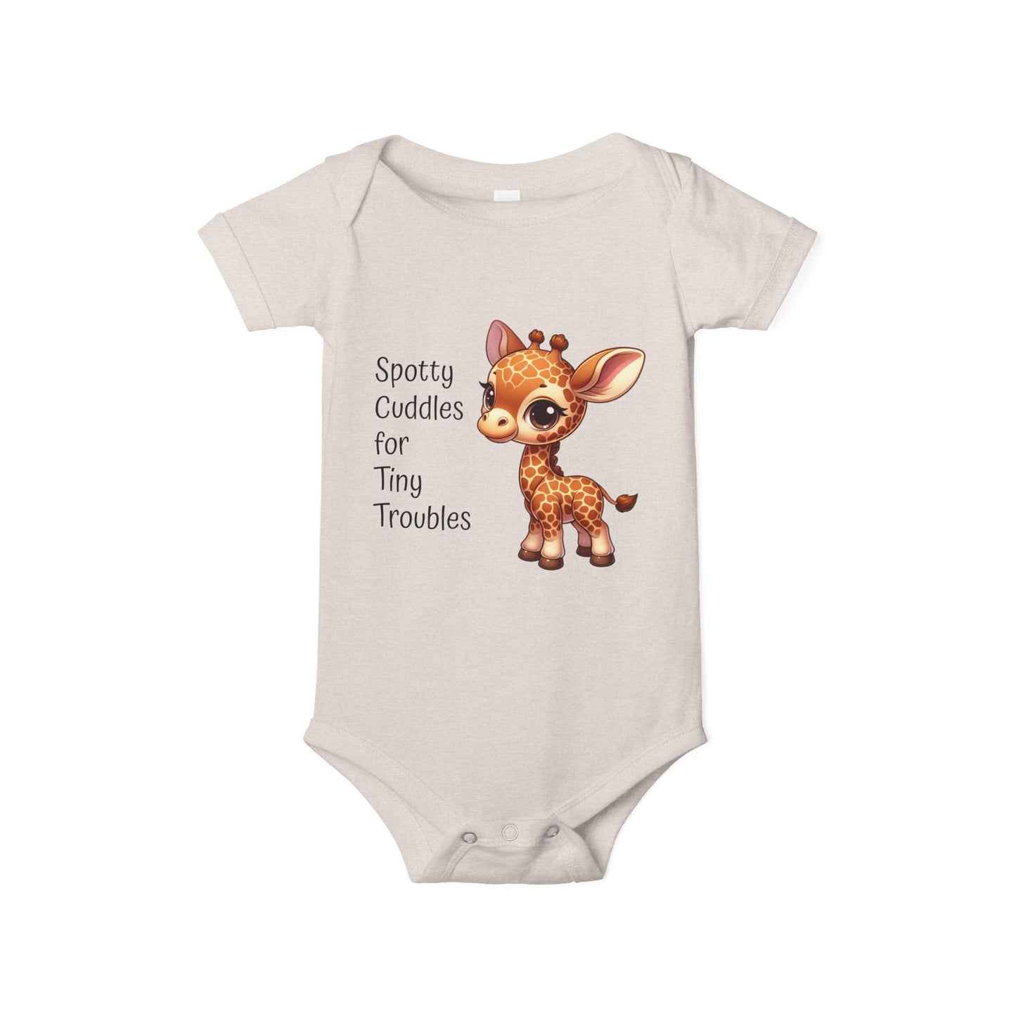Giraffe Infant Onesie - Cute Giraffe 'Spotty Cuddles for Tiny Troubles' - Adorable Baby Outfit Giraffe Baby Gift Baby Clothing