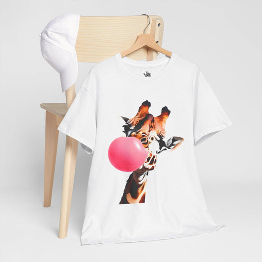 Whimsical Giraffe Tee | Fun Cotton T-Shirt, Unisex Graphic Tee, Playful Animal Shirt, Cute Gift for Animal Lovers, Casual Wear